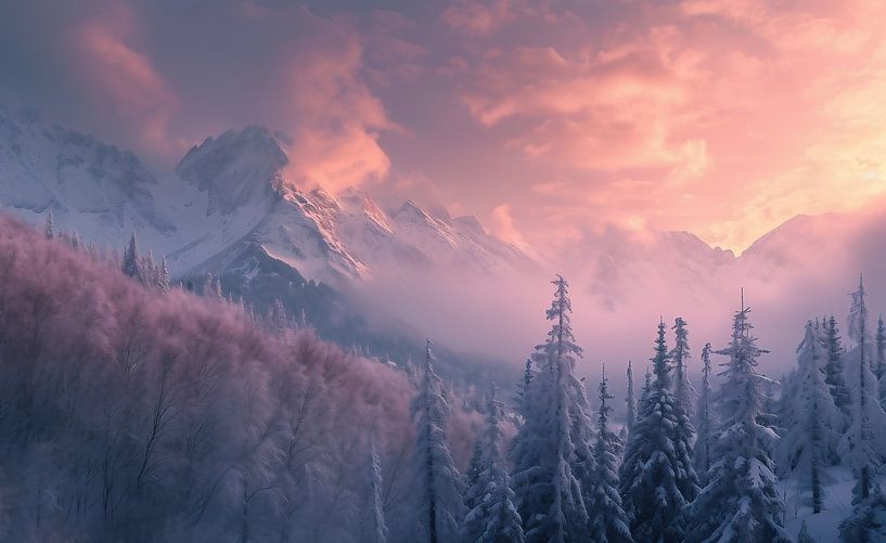 Wintermorgenpanorama erleben von fernlichtsicht