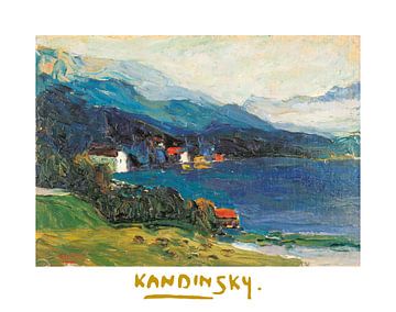 Het Kochelmeer met Hotel Grauer Bär van Wassily Kandinsky van Peter Balan