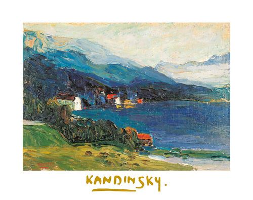 Het Kochelmeer met Hotel Grauer Bär van Wassily Kandinsky