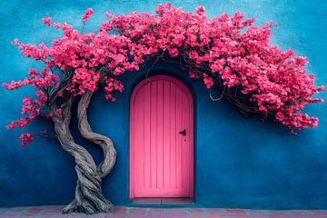 Ouverture de porte fleurie sur Poster Art Shop