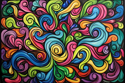 Digitaal abstract  kunstwerk