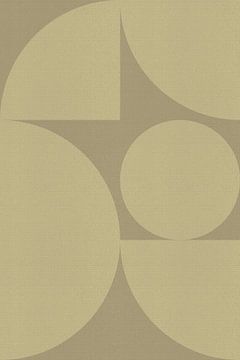 Abstracte geometrische vormen in neutrale kleuren. Bauhaus-stijl. van Abstract Minimalist Art