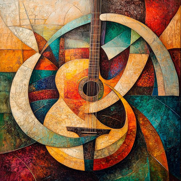 Instrument de musique coloré par Carla van Zomeren