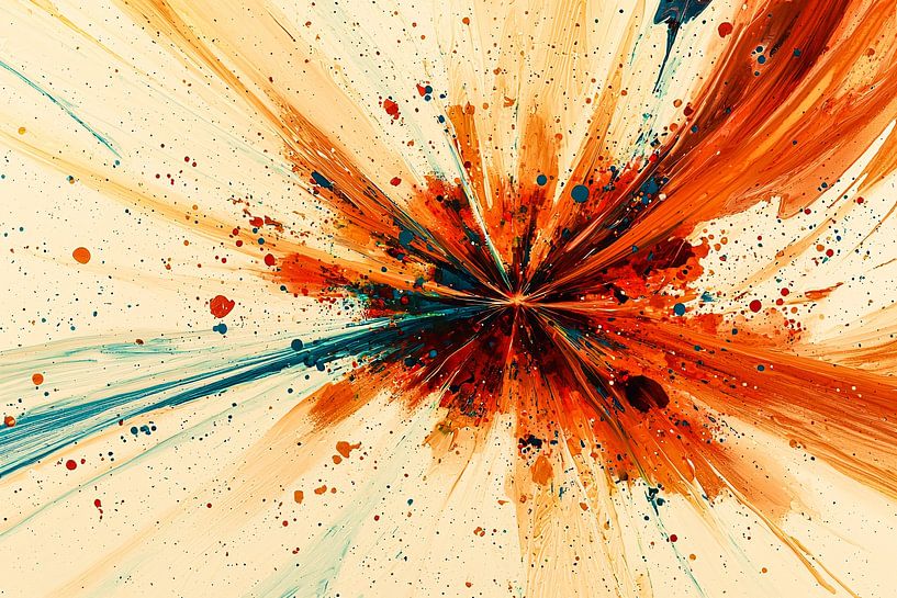 Colourful abstract art explosion by Art & Soul Creations