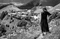 A nun at the end of the walk
