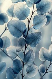 Subtle blue leaves with detailed veining by Art & Soul Creations