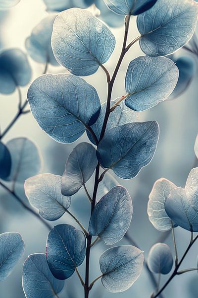 Feuilles subtilement bleues avec des veines détaillées par Art & Soul Creations