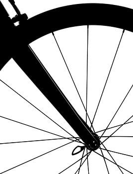 Voorwiel Fiets (zwart wit detail)