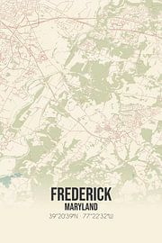 Vintage map of Frederick (Maryland), USA. by Prints of Place