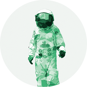 Spaceman AstronOut (gebroken wit en groen) van Gig-Pic by Sander van den Berg