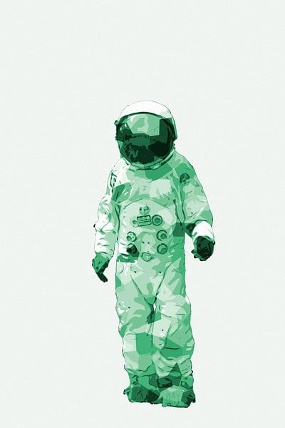 Spaceman AstronOut (off-white and green) by Gig-Pic by Sander van den Berg