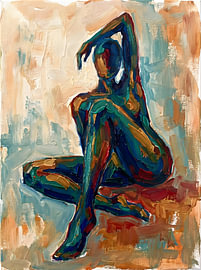 Vibrant Seated Form by HUGO