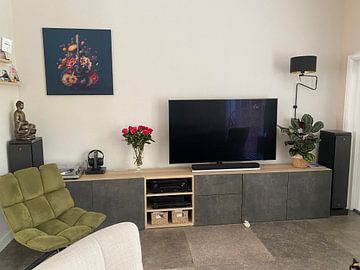 Klantfoto: Gitaar in Bloemenpracht van Natasja Haandrikman