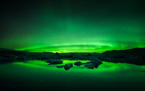 Glacier Lagoon Aurora