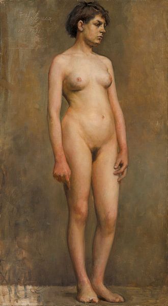 Modèle féminin nu, 1891, Pekka Halonen par Des maîtres magistraux