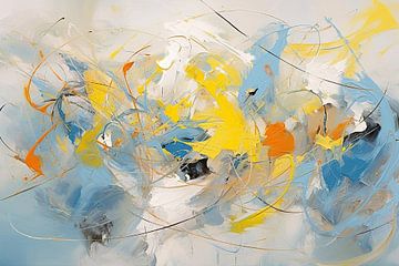 Yellow Hints | Abstracte kunst van Blikvanger Schilderijen