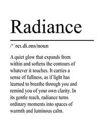 Radiance definitie - Wit van WordsThatInspire