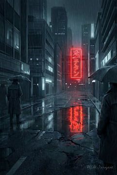 Neon Solitude van Art by Monique Dersjant