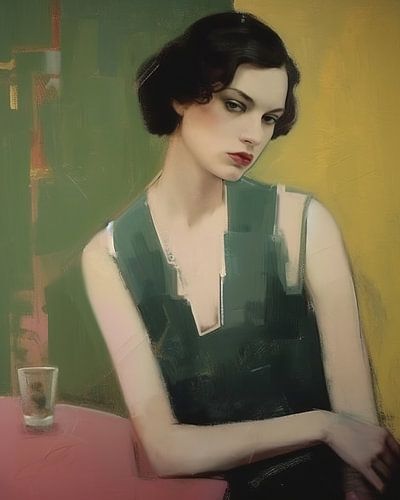 Portret in pastelkleuren