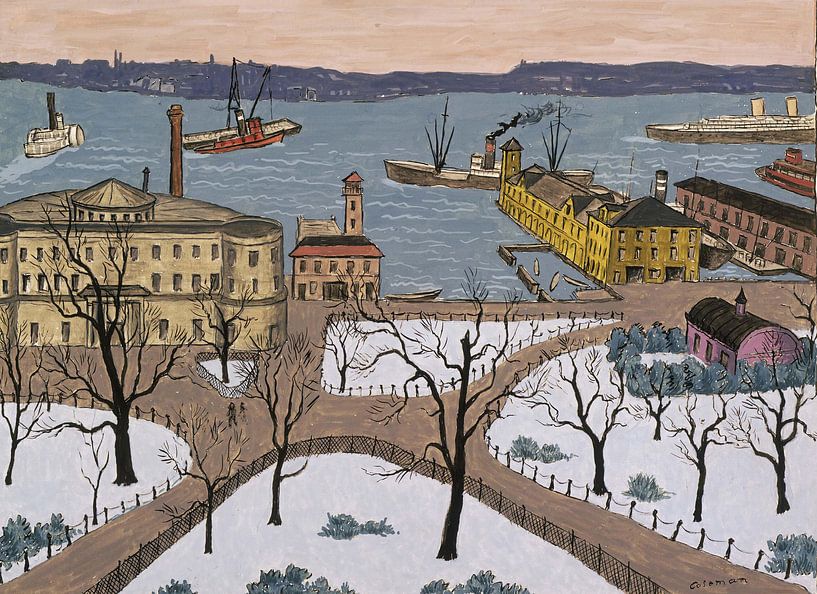 Glen O. Coleman-Battery Park. by finemasterpiece