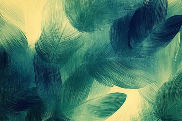 Groene Dynamiek | Dynamisch Groen Abstract van Modern Collection