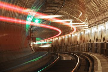 Train in tunnel by Frank Herrmann