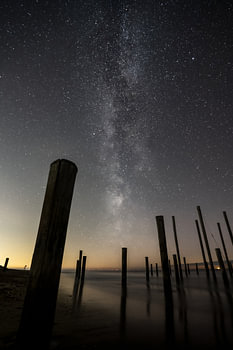 Melkweg boven het Palendorp in Petten