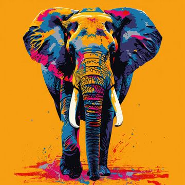 Elefant Afrika Poster Druck von Niklas Maximilian