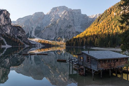 Cabin at the Lake - Lago di Braies, Dolomites, Italy