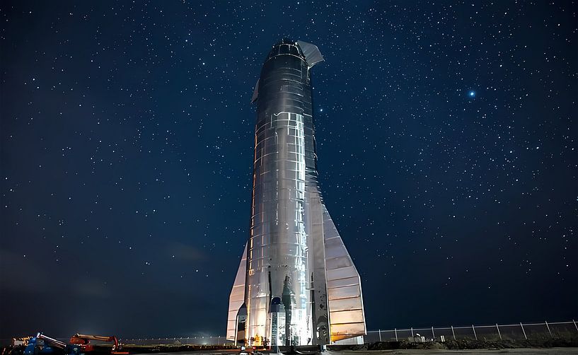 SpaceX Starship at Night by Steven Kingsbury
