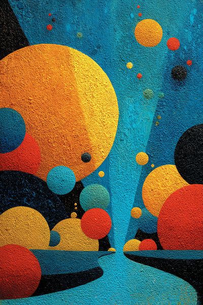 abstract colourful landscape by Egon Zitter