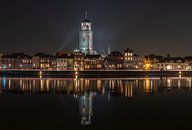 Skyline von Deventer bei Nacht von Hans Brasz Miniaturansicht