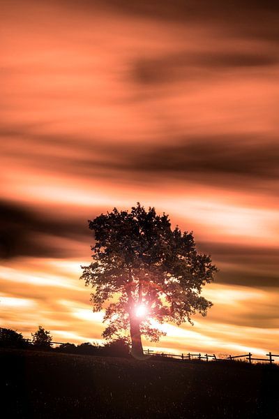 Coucher de soleil dans les Ardennes. par Pieter van Roijen