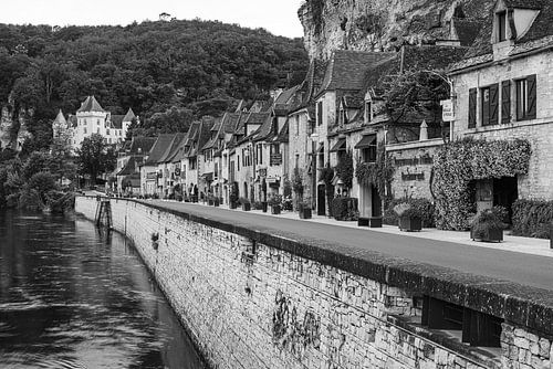Une matinée à La Roque Gageac en noir et blanc