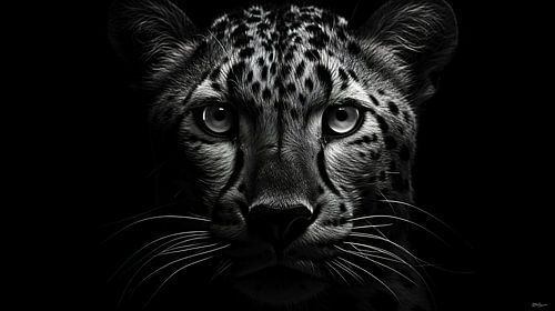 wilde dieren in zwart-wit