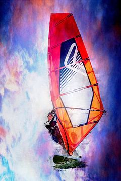Bunter Windsurfer (Kunst) von Art by Jeronimo
