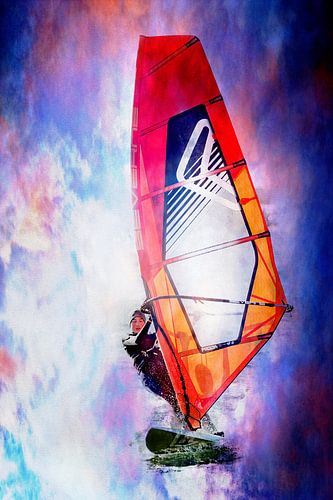 Colourful windsurfer (art)
