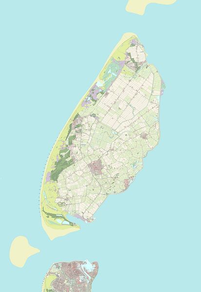 Karte von Texel von Rebel Ontwerp