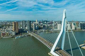 Erasmusbrug Rotterdam, van bovenaf gezien