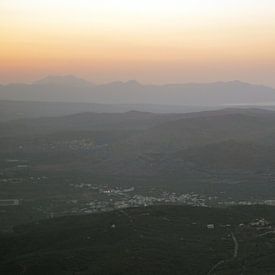Zonsondergang Lassithi plateau van Astrid Tomeij