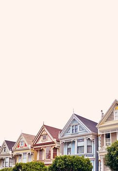 Painted Ladies - Architektur in minimalistischer Fotografie, San Francisco