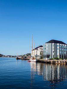 Blick auf die Stadt Arendal in Norwegen