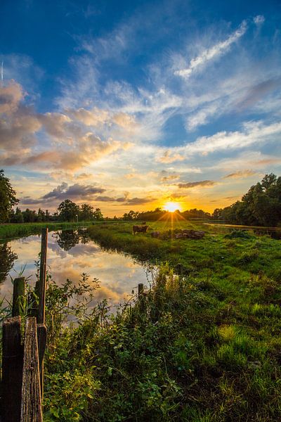 Zonsondergang boven het Hoornse Diep van Ard Jan Grimbergen