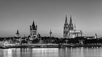 Wunderschönes Köln schwarz-weiß von Michael Valjak Miniaturansicht