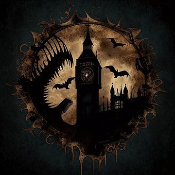 Donker Londen van Vythryd Arts