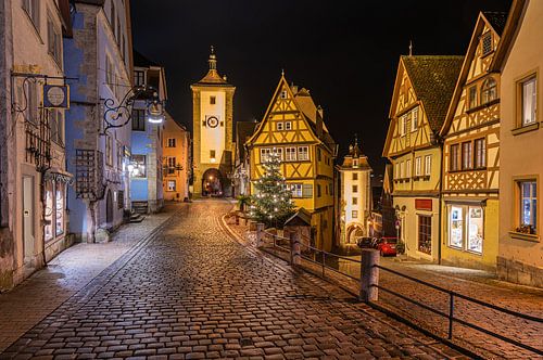 Kerstboom in Rothenburg ob der Tauber