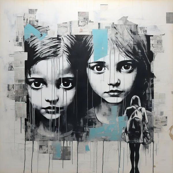 Banksy Inspired No. 6018 by Eye catching paintings