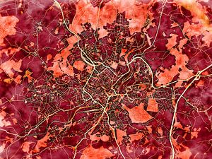Karte von Plauen im stil 'Amber Autumn'