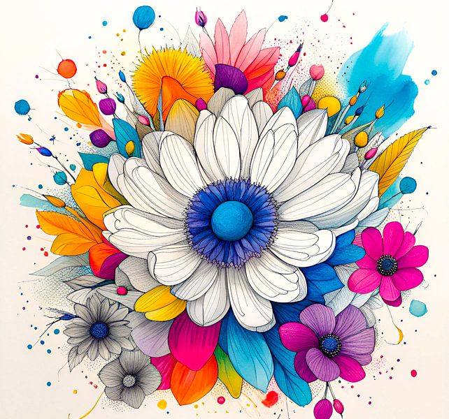 Blumenexplosion von Niek Traas