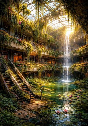 Une galerie marchande délabrée